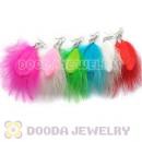 120 Pair Per Bag Multi Coloured Cheap Long Feather Earrings Wholesale