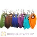 120 Pair Per Bag Multi Coloured Cheap Long Feather Earrings Wholesale