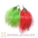 120 Pair Per Bag Multi Coloured Cheap Long Feather Earrings Wholesale