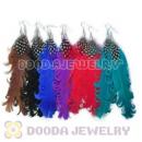 120 Pair Per Bag Multi Coloured Cheap Long Feather Earrings Wholesale