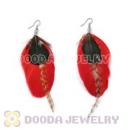 120 Pair Per Bag Multi Coloured Cheap Long Feather Earrings Wholesale