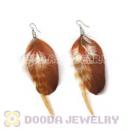 120 Pair Per Bag Multi Coloured Cheap Long Feather Earrings Wholesale