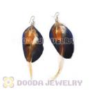 120 Pair Per Bag Multi Coloured Cheap Long Feather Earrings Wholesale