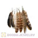 120 Pair Per Bag Multi Coloured Cheap Long Feather Earrings Wholesale