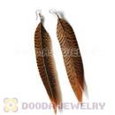 120 Pair Per Bag Multi Coloured Cheap Long Feather Earrings Wholesale