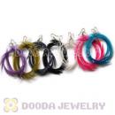 120 Pair Per Bag Multi Coloured Cheap Long Feather Earrings Wholesale