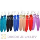 120 Pair Per Bag Multi Coloured Cheap Long Feather Earrings Wholesale