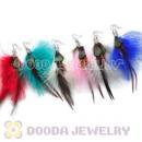 120 Pair Per Bag Multi Coloured Cheap Long Feather Earrings Wholesale