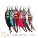 120 Pair Per Bag Multi Coloured Cheap Long Feather Earrings Wholesale