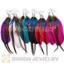 120 Pair Per Bag Multi Coloured Cheap Long Feather Earrings Wholesale