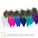 120 Pair Per Bag Multi Coloured Cheap Long Feather Earrings Wholesale