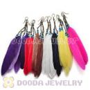 120 Pair Per Bag Multi Coloured Cheap Long Feather Earrings Wholesale