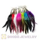 120 Pair Per Bag Multi Coloured Cheap Long Feather Earrings Wholesale