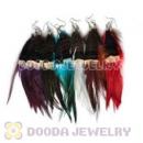 120 Pair Per Bag Multi Coloured Cheap Long Feather Earrings Wholesale