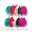 120 Pair Per Bag Multi Coloured Cheap Long Feather Earrings Wholesale