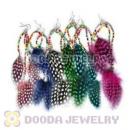 120 Pair Per Bag Multi Coloured Cheap Long Feather Earrings Wholesale