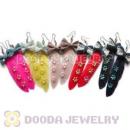 120 Pair Per Bag Multi Coloured Cheap Long Feather Earrings Wholesale