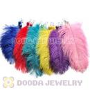 120 Pair Per Bag Multi Coloured Cheap Long Ostrich Feather Earrings Wholesale