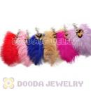 120 Pair Per Bag Multi Coloured Cheap Long Ostrich Feather Earrings Wholesale