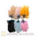 120 Pair Per Bag Multi Coloured Cheap Long Ostrich Feather Earrings Wholesale