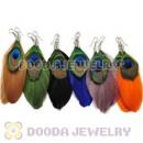 120 Pair Per Bag Multi Coloured Cheap Long Feather Earrings Wholesale