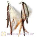 120 Pair Per Bag Multi Coloured Cheap Long Feather Earrings Wholesale