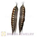 120 Pair Per Bag Multi Coloured Cheap Long Feather Earrings Wholesale