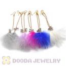 120 Pair Per Bag Multi Coloured Cheap Long Feather Earrings Wholesale