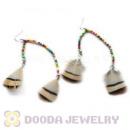 120 Pair Per Bag Multi Coloured Cheap Long Feather Earrings Wholesale