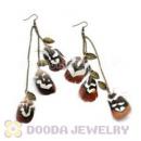 120 Pair Per Bag Multi Coloured Cheap Long Feather Earrings Wholesale