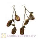120 Pair Per Bag Multi Coloured Cheap Long Feather Earrings Wholesale