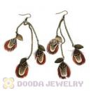 120 Pair Per Bag Multi Coloured Cheap Long Feather Earrings Wholesale