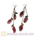 120 Pair Per Bag Multi Coloured Cheap Long Feather Earrings Wholesale