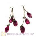 120 Pair Per Bag Multi Coloured Cheap Long Feather Earrings Wholesale
