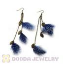 120 Pair Per Bag Multi Coloured Cheap Long Feather Earrings Wholesale