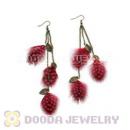 120 Pair Per Bag Multi Coloured Cheap Long Feather Earrings Wholesale