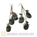 120 Pair Per Bag Multi Coloured Cheap Long Feather Earrings Wholesale