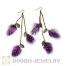 120 Pair Per Bag Multi Coloured Cheap Long Feather Earrings Wholesale