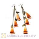 120 Pair Per Bag Multi Coloured Cheap Long Feather Earrings Wholesale