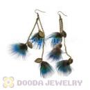 120 Pair Per Bag Multi Coloured Cheap Long Feather Earrings Wholesale