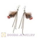 120 Pair Per Bag Multi Coloured Cheap Long Feather Earrings Wholesale