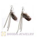 120 Pair Per Bag Multi Coloured Cheap Long Feather Earrings Wholesale