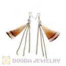 120 Pair Per Bag Multi Coloured Cheap Long Feather Earrings Wholesale