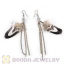 120 Pair Per Bag Multi Coloured Cheap Long Feather Earrings Wholesale
