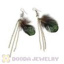 120 Pair Per Bag Multi Coloured Cheap Long Feather Earrings Wholesale