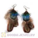 120 Pair Per Bag Multi Coloured Cheap Long Feather Earrings Wholesale