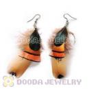 120 Pair Per Bag Multi Coloured Cheap Long Feather Earrings Wholesale