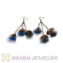 120 Pair Per Bag Multi Coloured Cheap Long Feather Earrings Wholesale