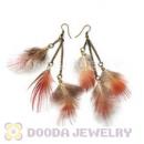 120 Pair Per Bag Multi Coloured Cheap Long Feather Earrings Wholesale