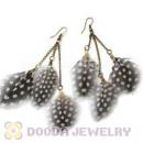 120 Pair Per Bag Multi Coloured Cheap Long Feather Earrings Wholesale